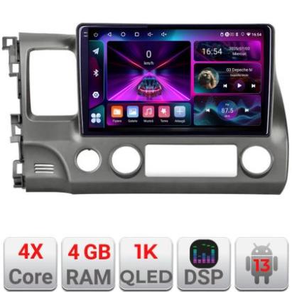Navigatie Honda Civic Sedan A-044  4+64 InCell Display 1K Android Waze USB Navigatie Internet Youtube Radio CarStore Technology