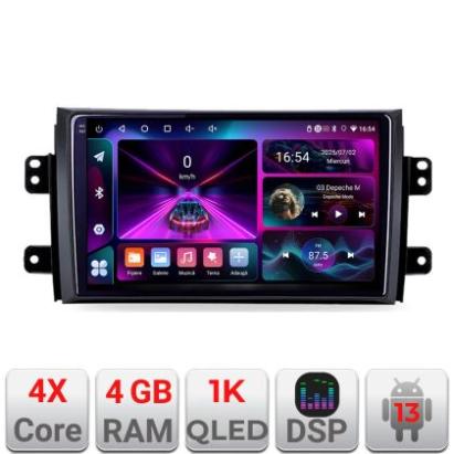 Navigatie Suzuki SX4 2006-2013 A-124  4+64 InCell Display 1K Android Waze USB Navigatie Internet Youtube Radio CarStore Technology