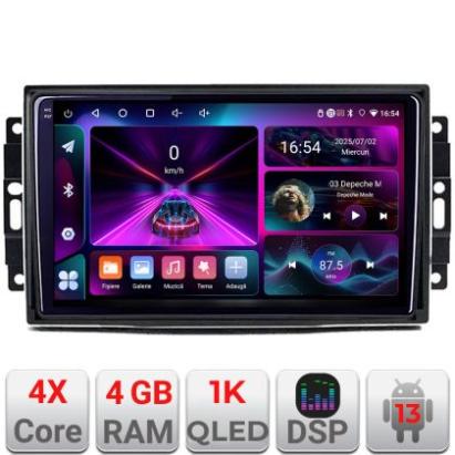 Navigatie Chrysler Jeep A-202  4+64 InCell Display 1K Android Waze USB Navigatie Internet Youtube Radio CarStore Technology