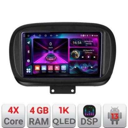 Navigatie Fiat 500 2014- A-539  4+64 InCell Display 1K Android Waze USB Navigatie Internet Youtube Radio CarStore Technology