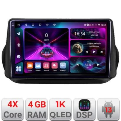 Navigatie Peugeot Bipper, Citroen Nemo, Fiat Qubo 2008-2017 Android radio gps internet 4+64 InCell Display 1K Kit-bipper+EDT-E210-RK CarStore Technology