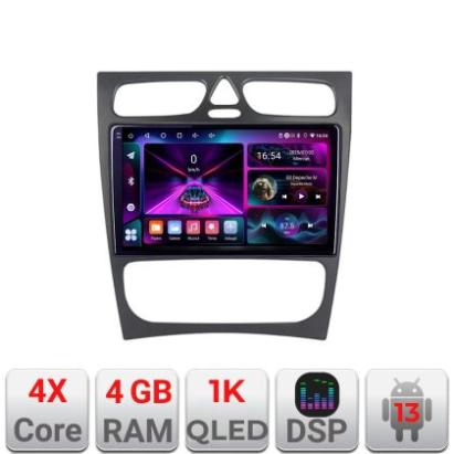 Navigatie Mercedes C W203 2001-2007 A-clk  4+64 InCell Display 1K Android Waze USB Navigatie Internet Youtube Radio CarStore Technology