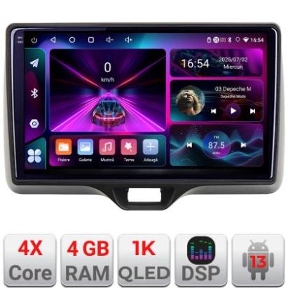 Navigatie Toyota Yaris 2020- Android radio gps internet 4+64 InCell Display 1K kit-yaris2020+EDT-E210-RK CarStore Technology