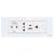 Priza Schuko + Ingusta + Dubla USB + TV + Internet cu Rama Din Sticla LUXION, Standard Italian, 6M SmartElectro IntelligentHouse