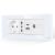 Priza Schuko + Ingusta + Dubla USB + TV + Internet cu Rama Din Sticla LUXION, Standard Italian, 6M SmartElectro IntelligentHouse