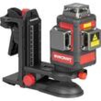 Nivela laser, verde, 360°, 3x3D, 20V Li-ion (acumulator neinclus), cu suport magnetic, geanta, ochelari, placa tinta, 50 m, Worcraft GartenVIP DiyLine