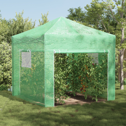 Seră cu acoperiș Manual Verde 290 x 290 x 315 cm Oțel GartenMobel Dekor