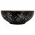 Lavoar de blat, negru și roșu, rotund, Φ41x14 cm, ceramică GartenMobel Dekor