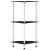 Raft cu 3 niveluri, negru, 30 x 30 x 67 cm, sticlă securizată GartenMobel Dekor