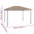 Pavilion, gri taupe, 384x281x270 cm, 180 g/m² GartenMobel Dekor