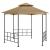 Pavilion cu pereți laterali, gri taupe, 3,1x2,7 m GartenMobel Dekor