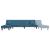 Canapea extensibilă formă de L albastru 255x140x70 cm catifea GartenMobel Dekor
