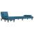 Canapea extensibilă formă de L albastru 255x140x70 cm catifea GartenMobel Dekor