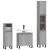 Set dulapuri de baie, 3 piese, gri sonoma, lemn prelucrat GartenMobel Dekor