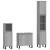 Set dulapuri de baie, 3 piese, gri sonoma, lemn prelucrat GartenMobel Dekor