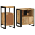 Set de mobilier pentru baie 2 pcs Maro Lemn de mango brut GartenMobel Dekor