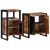 Set de mobilier pentru baie 2 pcs Maro Lemn masiv reciclat GartenMobel Dekor
