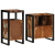 Set de mobilier pentru baie 2 pcs Maro Lemn masiv reciclat GartenMobel Dekor