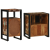Set de mobilier pentru baie 2 pcs Maro Lemn masiv reciclat GartenMobel Dekor