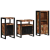 Set de mobilier pentru baie cu raft 3 pcs Lemn recuperat solid GartenMobel Dekor