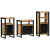 Set de mobilier pentru baie 3 pcs Maro Lemn de mango solid GartenMobel Dekor