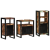 Set de mobilier pentru baie cu raft 3 pcs Lemn recuperat solid GartenMobel Dekor