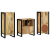 Set de mobilier pentru baie 3 pcs Maro Lemn de mango solid GartenMobel Dekor