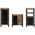 Set de mobilier pentru baie cu raft 3 pcs Lemn recuperat solid GartenMobel Dekor