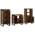 Set de mobilier pentru baie cu raft 3 pcs Lemn recuperat solid GartenMobel Dekor