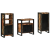 Set de mobilier pentru baie cu raft 3 pcs Lemn recuperat solid GartenMobel Dekor