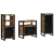 Set de mobilier pentru baie cu raft 3 pcs Lemn recuperat solid GartenMobel Dekor