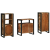 Set de mobilier pentru baie cu raft 3 pcs Lemn recuperat solid GartenMobel Dekor