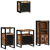 Set de mobilier pentru baie cu raft 4 pcs Lemn recuperat solid GartenMobel Dekor