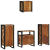 Set de mobilier pentru baie cu raft 4 pcs Lemn recuperat solid GartenMobel Dekor