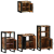Set de mobilier pentru baie cu raft 4 pcs Lemn recuperat solid GartenMobel Dekor