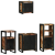 Set de mobilier pentru baie cu raft 4 pcs Lemn recuperat solid GartenMobel Dekor