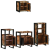 Set de mobilier pentru baie 4 pcs Maro Lemn de mango solid GartenMobel Dekor