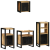 Set de mobilier pentru baie 4 pcs Maro Lemn de mango solid GartenMobel Dekor