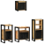 Set de mobilier pentru baie 4 pcs Maro Lemn de mango solid GartenMobel Dekor