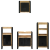 Set de mobilier pentru baie 4 pcs Maro Lemn de mango solid GartenMobel Dekor