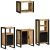Set de mobilier pentru baie 4 pcs Maro Lemn de mango solid GartenMobel Dekor
