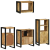 Set de mobilier pentru baie 4 pcs Maro Lemn de mango solid GartenMobel Dekor