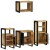 Set de mobilier pentru baie 4 pcs Maro Lemn de mango solid GartenMobel Dekor