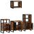 Set de mobilier pentru baie cu raft 4 pcs Lemn recuperat solid GartenMobel Dekor