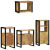 Set de mobilier pentru baie 4 pcs Maro Lemn de mango solid GartenMobel Dekor