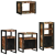 Set de mobilier pentru baie cu raft 4 pcs Lemn recuperat solid GartenMobel Dekor