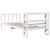 Cadru de pat fără saltea, alb, 75x190 cm, lemn masiv de pin GartenMobel Dekor