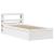 Cadru de pat cu tăblie, alb, 90x190 cm, lemn masiv pin GartenMobel Dekor