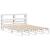 Cadru de pat fără saltea, alb, 120x190 cm, lemn masiv pin GartenMobel Dekor