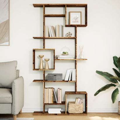 Bibliotecă, lemn vechi, 92x29x188 cm, lemn prelucrat GartenMobel Dekor